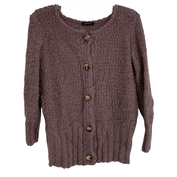 Lafayette 148 New York Womens S/M Alpaca/Wool Blend Cardigan Sweater Purple - Picture 1 of 11